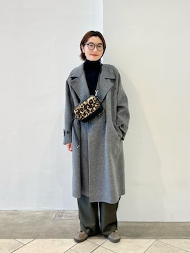 「アイテム（イヤリング）」を使った、上中（kaminaka）さん（レディース・158cm）の冬コーディネート