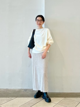 「Soierie（ソワリー）のアイテム（アクセサリー）」を使った、上中（kaminaka）さん（レディース・158cm）の秋コーディネート