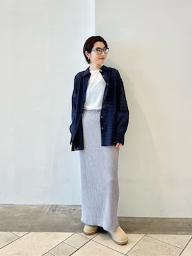「BEAUTY&YOUTH UNITED ARROWS（ビューティーアンドユースユナイテッドアローズ）のアイテム（スカート）」を使った、上中（kaminaka）さん（レディース・158cm）の秋コーディネート