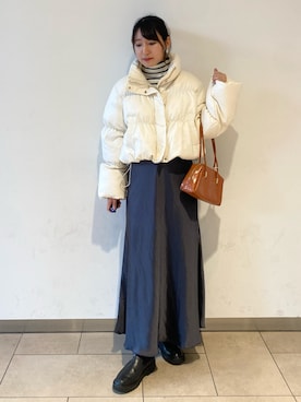 「アーバンリサーチ」｜「アイテム（ダウンジャケット/コート）」を使った、naoさん（レディース・158cm）の秋コーディネート