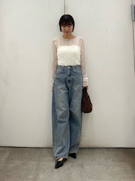 「SENSE OF PLACE by URBAN RESEARCH（センスオブプレイスバイアーバンリサーチ）のアイテム（Tシャツ/カットソー）」を使った、naoさん（レディース・158cm）の秋コーディネート