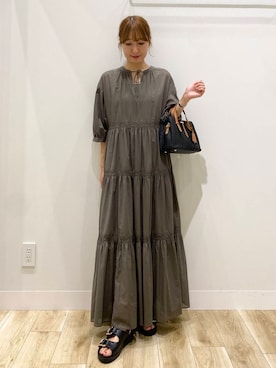 「URBAN RESEARCH（アーバンリサーチ）のアイテム（ワンピース）」を使った、naoさん（レディース・158cm）の夏コーディネート