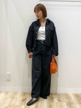 「アイテム（デニムジャケット）」を使った、naoさん（レディース・158cm）の夏コーディネート