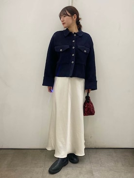 「ナロースカート」｜naoさん（レディース・158cm）の冬コーディネート