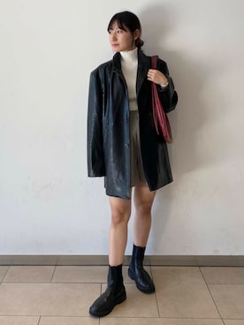 「リブハイ」｜naoさん（レディース・158cm）の秋コーディネート