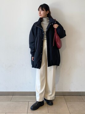「アーバンリサーチ」｜「アイテム（ダウンジャケット/コート）」を使った、naoさん（レディース・158cm）の秋コーディネート