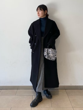 「タートルネック」｜「アイテム（チェスターコート）」を使った、naoさん（レディース・158cm）の秋コーディネート