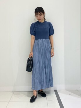 「ワッシャースカート」｜「アイテム（ワンピース/ドレス）」を使った、naoさん（レディース・158cm）の夏コーディネート