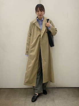 「アーバンリサーチ」｜「アイテム（トレンチコート）」を使った、naoさん（レディース・158cm）の冬コーディネート