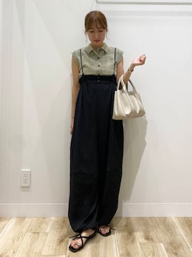 「KBF（ケイビーエフ）のアイテム（オールインワン・サロペット）」を使った、naoさん（レディース・158cm）の夏コーディネート