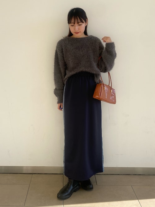 新品 ella selectshop コクーンサテンメモリースカート○yori 新品