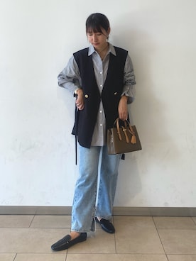 「SENSE OF PLACE by URBAN RESEARCH（センスオブプレイスバイアーバンリサーチ）のアイテム（その他アウター）」を使った、naoさん（レディース・158cm）の秋コーディネート