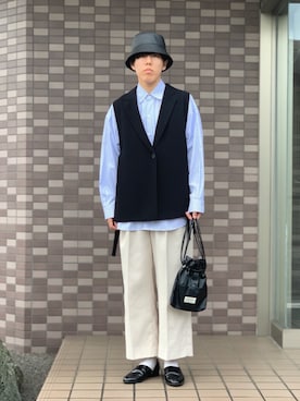 Zara ザラ のベストを使ったメンズ人気ファッションコーディネート Wear