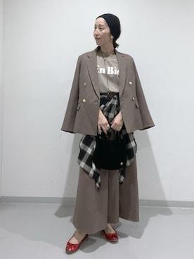 「アイテム（テーラードジャケット）」を使った、funaさん（レディース・155cm）の夏コーディネート