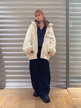 「JEANASIS（ジーナシス）のアイテム（スウェット）」を使った、archangramさん（レディース・153cm）の秋コーディネート