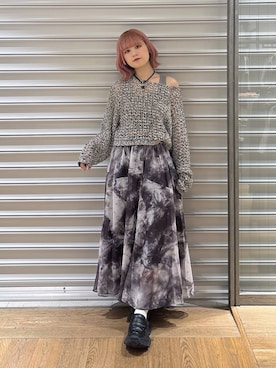 「JEANASIS（ジーナシス）のチビラメカップインタンク/326152（タンクトップ、グレー系）」を使った、archangramさん（レディース）の春コーディネート