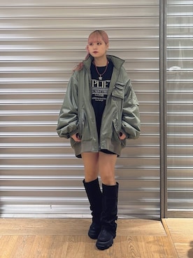 「JEANASIS（ジーナシス）のmetal flower ネックレス/572284（ネックレス）」を使った、archangramさん（レディース・153cm）の秋コーディネート