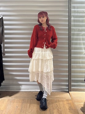 「アイテム（ネックレス、ブルー系）」を使った、archangramさん（レディース・153cm）の秋コーディネート