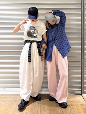 「JEANASIS（ジーナシス）のアイテム（パンツ）」を使った、archangramさん（レディース・153cm）の春コーディネート