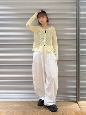 「JEANASIS（ジーナシス）のアイテム（パンツ）」を使った、archangramさん（レディース・153cm）の春コーディネート