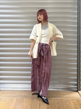 「JEANASIS（ジーナシス）のアイテム（ジャケット/アウター）」を使った、archangramさん（レディース・153cm）の春コーディネート