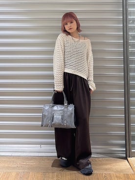 「JEANASIS（ジーナシス）のチャンキーMIXチェーンネックレス/638291（ネックレス、シルバー系）」を使った、archangramさん（レディース）の春コーディネート