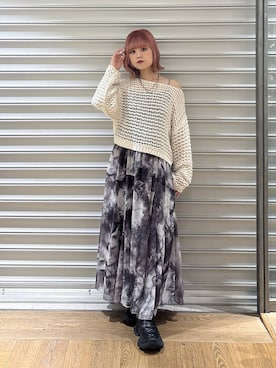 「JEANASIS（ジーナシス）のキリカエボリュームローファー/573242（ローファー、ブラック系）」を使った、archangramさん（レディース）の春コーディネート