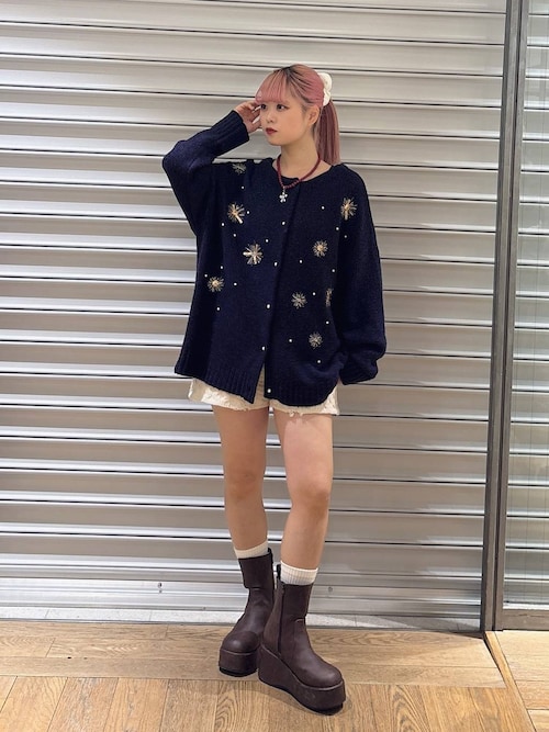 モチーフビーズカーディガン/629915（カーディガン/ボレロ）｜JEANASIS