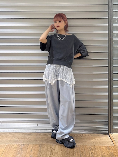 先行入荷♡ ジーナシス お花 カットソー 選べる着丈】ヴィンテージミニウラケSS/666092（Tシャツ/カットソー