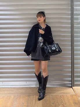 「JEANASIS（ジーナシス）のアイテム（ブルゾン）」を使った、archangramさん（レディース・153cm）の春コーディネート