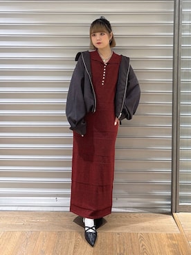 「JEANASIS（ジーナシス）のアイテム（ブルゾン）」を使った、archangramさん（レディース・153cm）の春コーディネート