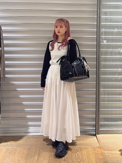 JEANASIS ペイントタッチフレアスカート JEANASIS（ジーナシス） スカート ペイントタッチフレアスカート