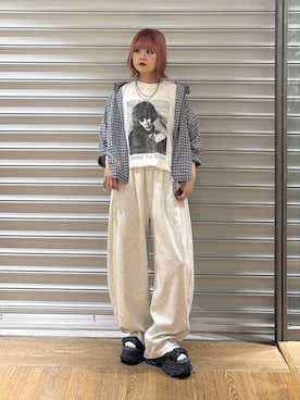 「JEANASIS（ジーナシス）のチャンキーMIXチェーンネックレス/638291（ネックレス、シルバー系）」を使った、archangramさん（レディース）の春コーディネート