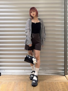 「JEANASIS（ジーナシス）のアイテム（バッグ）」を使った、archangramさん（レディース・153cm）の春コーディネート