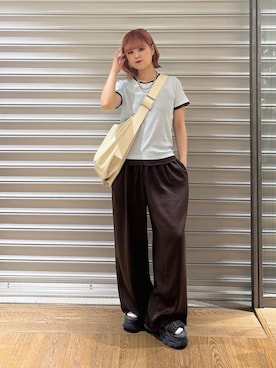 「JEANASIS（ジーナシス）のチャンキーMIXチェーンネックレス/638291（ネックレス、シルバー系）」を使った、archangramさん（レディース）の春コーディネート