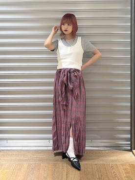 「JEANASIS（ジーナシス）のチャームヴィンテージチェーンネックレス/638258（ネックレス、シルバー系）」を使った、archangramさん（レディース）の春コーディネート