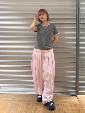 「JEANASIS（ジーナシス）のチャンキーMIXチェーンネックレス/638291（ネックレス、シルバー系）」を使った、archangramさん（レディース）の春コーディネート