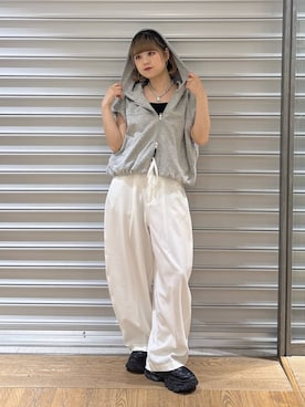 「JEANASIS（ジーナシス）のアイテム（パンツ）」を使った、archangramさん（レディース・153cm）の春コーディネート