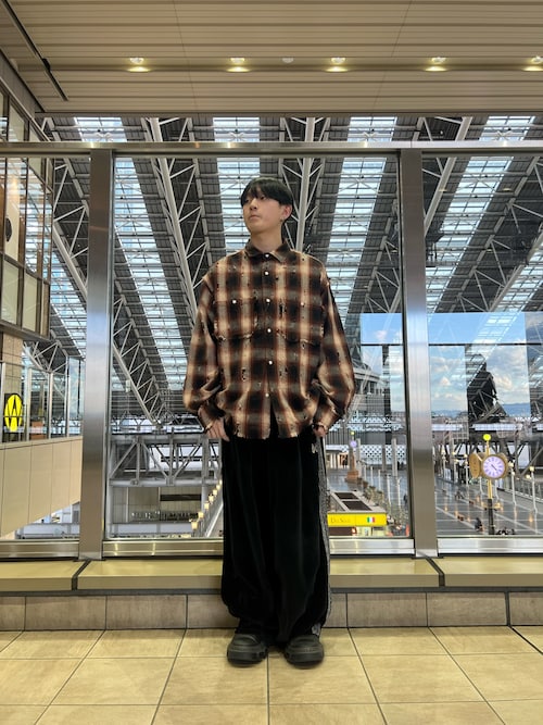DankeSchon/ダンケシェーン/DAMAGE OMBRE CHECK L/S SHIRTS（シャツ
