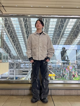 「アイテム（カバーオール）」を使った、ゆーまさん（メンズ・164cm）の秋コーディネート