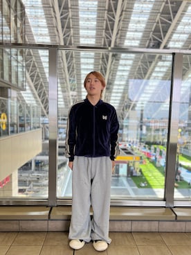 「アイテム（ジャージ）」を使った、ゆーまさん（メンズ・164cm）の夏コーディネート