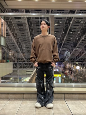 「アイテム（スウェット）」を使った、ゆーまさん（メンズ・164cm）の秋コーディネート