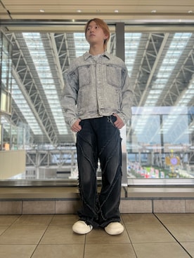 「DANKE SCHON（ダンケシェーン）のアイテム（デニムジャケット）」を使った、ゆーまさん（メンズ・164cm）の秋コーディネート