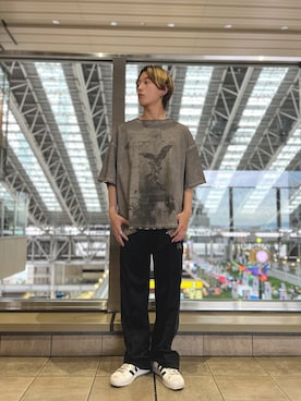 「DANKE SCHON（ダンケシェーン）のアイテム（トップス）」を使った、ゆーまさん（メンズ・164cm）の夏コーディネート