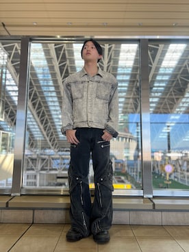 「アイテム（カーゴパンツ）」を使った、ゆーまさん（メンズ・164cm）の秋コーディネート