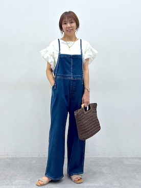 「Elura（エルーラ）のマンテルチェーンコインネックレス/591816（ネックレス、ゴールド系）」を使った、atsukoさん（レディース・162cm）の春コーディネート
