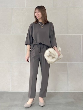 「アイテム（パンプス）」を使った、atsukoさん（レディース・162cm・40代）の秋コーディネート