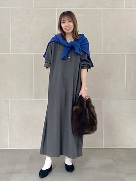 「アイテム（バッグ）」を使った、atsukoさん（レディース・162cm・40代）の秋コーディネート