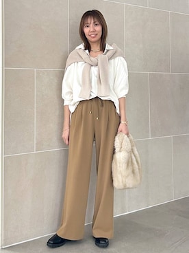 「アイテム（ハンドバッグ）」を使った、atsukoさん（レディース・162cm・40代）の秋コーディネート