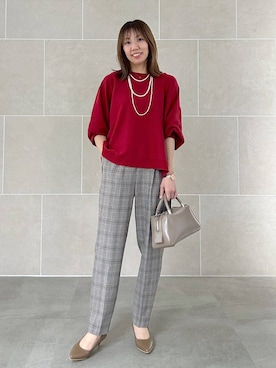 「アイテム（パンプス）」を使った、atsukoさん（レディース・162cm・40代）の秋コーディネート
